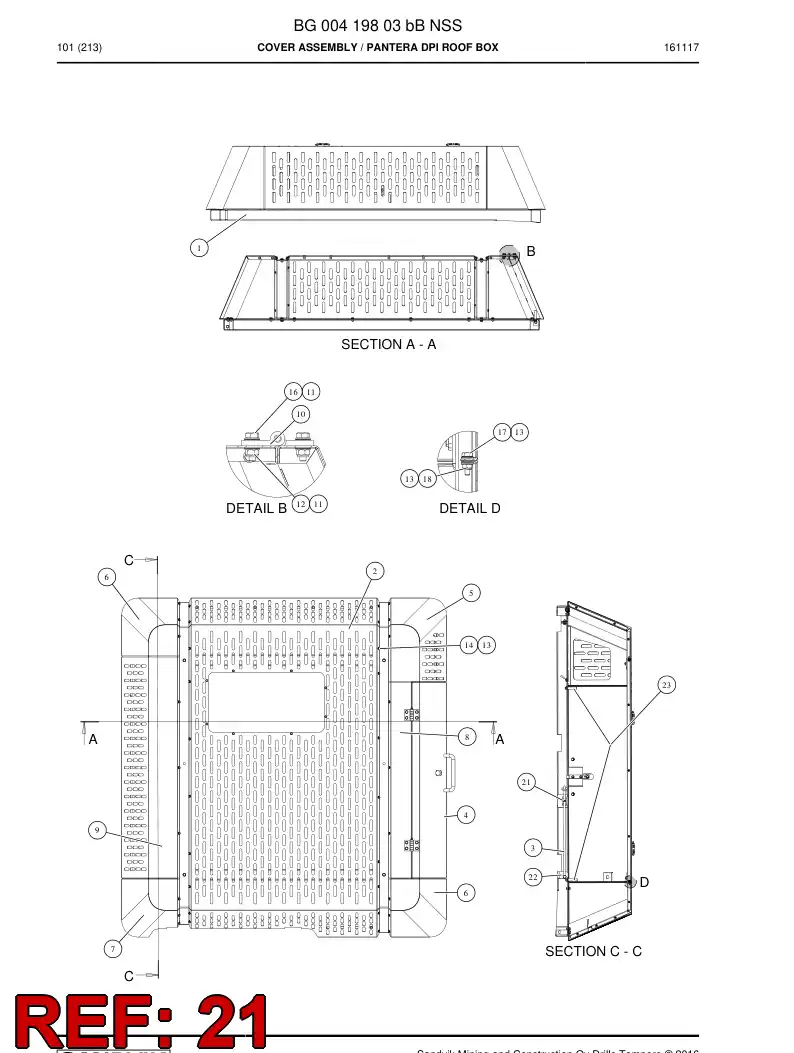 BG00419926a BG 004 199 26a Clip - Sandvik Technical Drawing