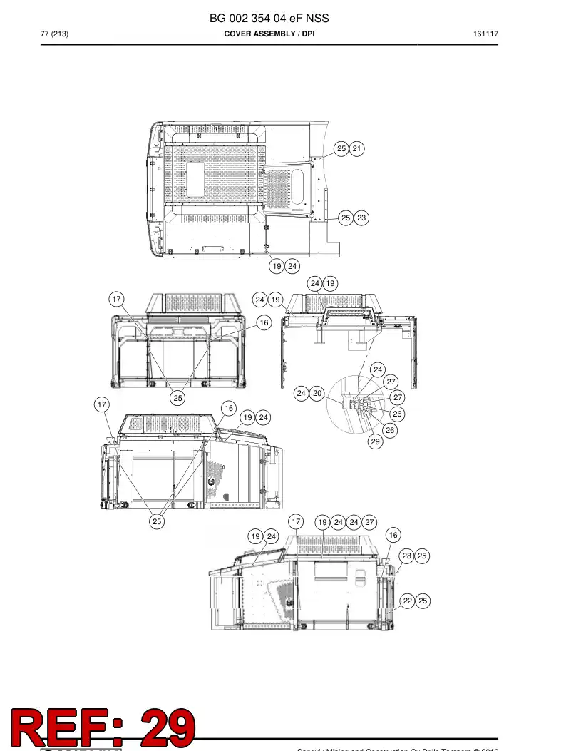 BG00419933a BG 004 199 33a Spring, Gas - Sandvik Technical Drawing
