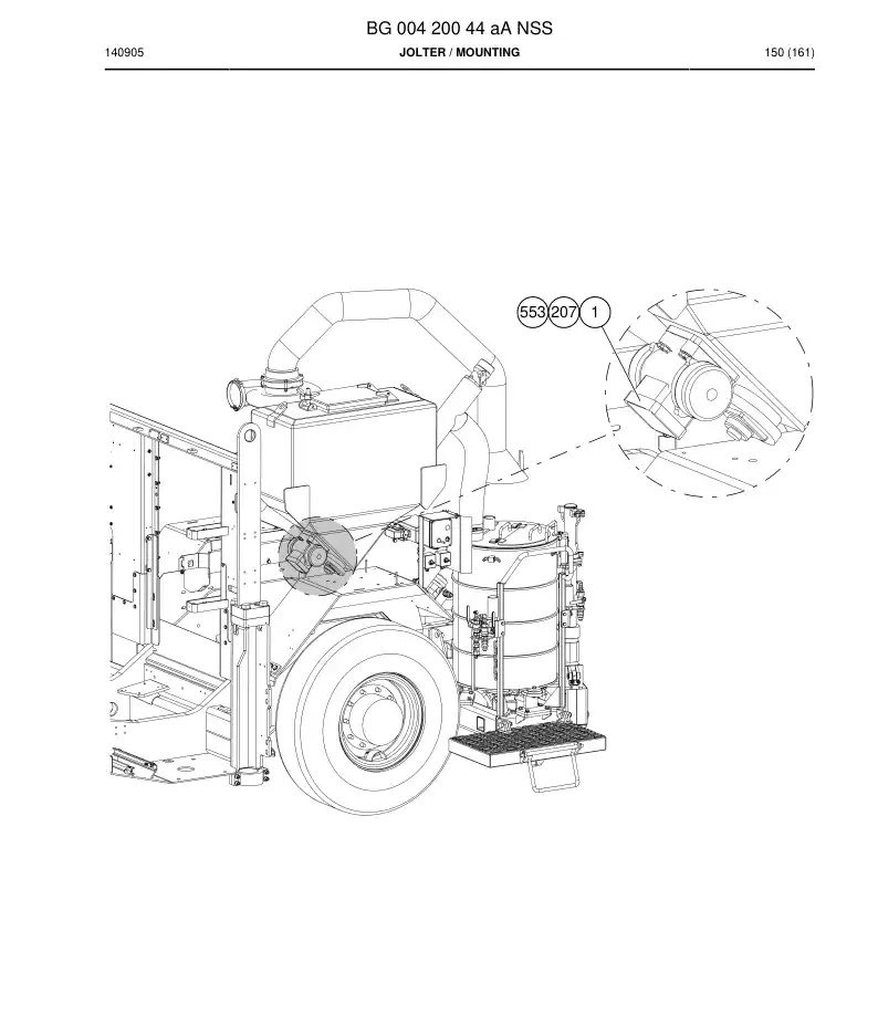 BG00420044a BG 004 200 44a jolter - Sandvik Technical Drawing