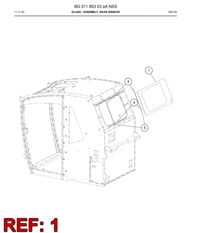BG00420236c BG 004 202 36c Glass - Sandvik Technical Drawing