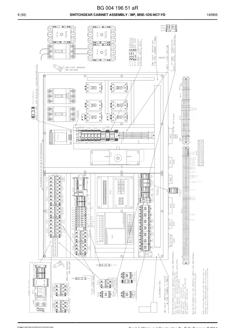 BG00420422a BG 004 204 22a Electric Components Assembly - Sandvik Technical Drawing
