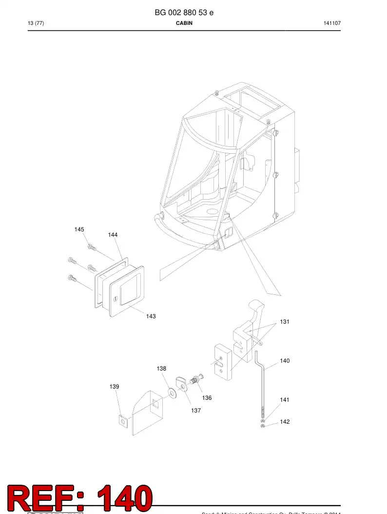 BG00422295a BG 004 222 95a Rod - Sandvik Technical Drawing