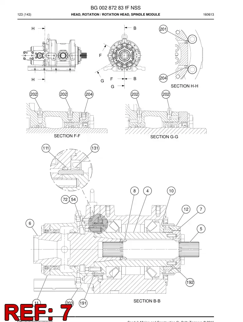 BG00422698b BG 004 226 98b Hub - Sandvik Technical Drawing