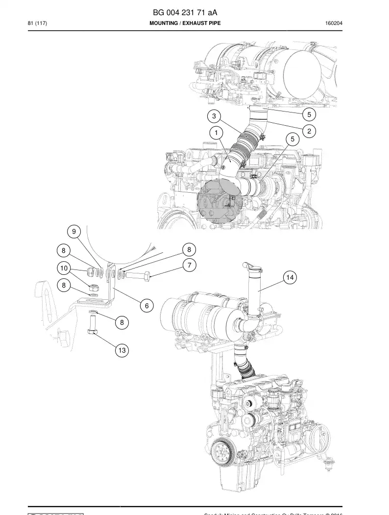 BG00423171a BG 004 231 71a Mounting - Sandvik Technical Drawing