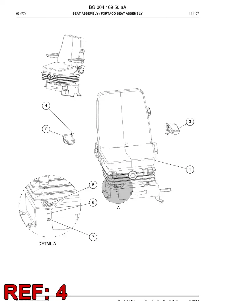 BG00423363a BG 004 233 63a Screw - Sandvik Technical Drawing