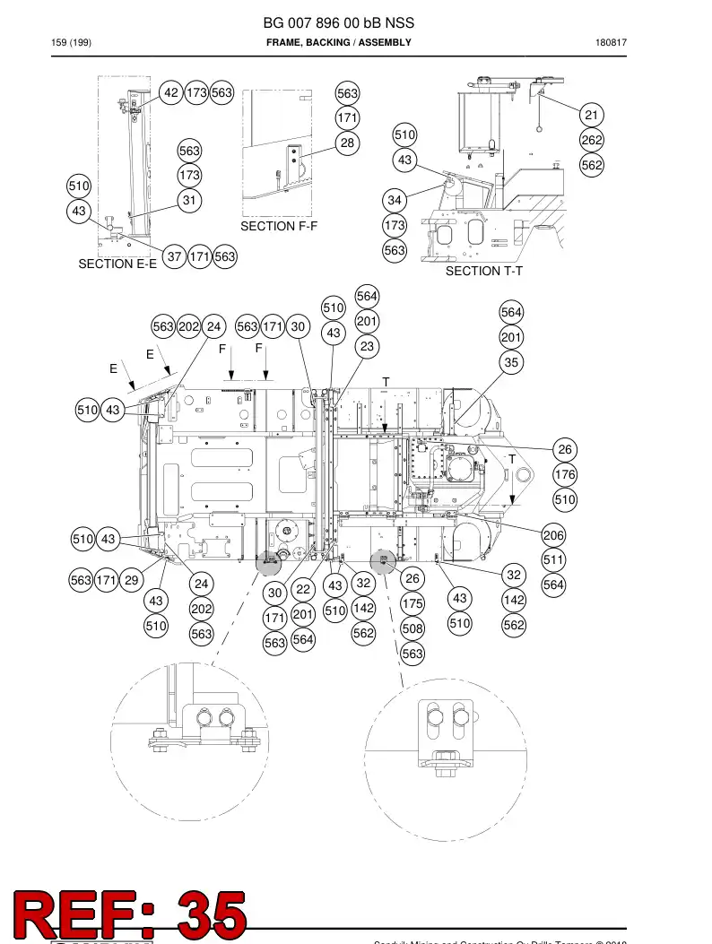 BG00424487a BG 004 244 87a Bracket - Sandvik Technical Drawing