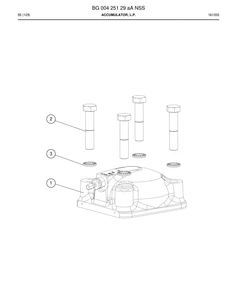 BG00425129a BG 004 251 29a Accumulator, L.P. - Sandvik Technical Drawing