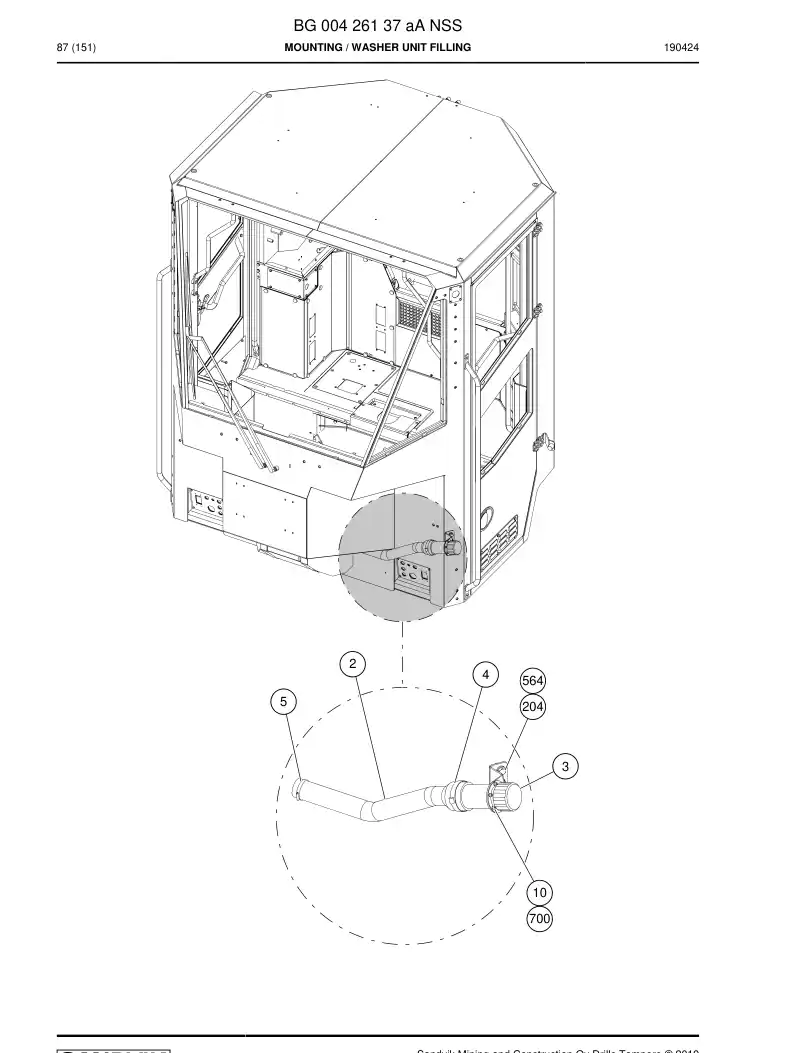 BG00426137a BG 004 261 37a Mounting - Sandvik Technical Drawing
