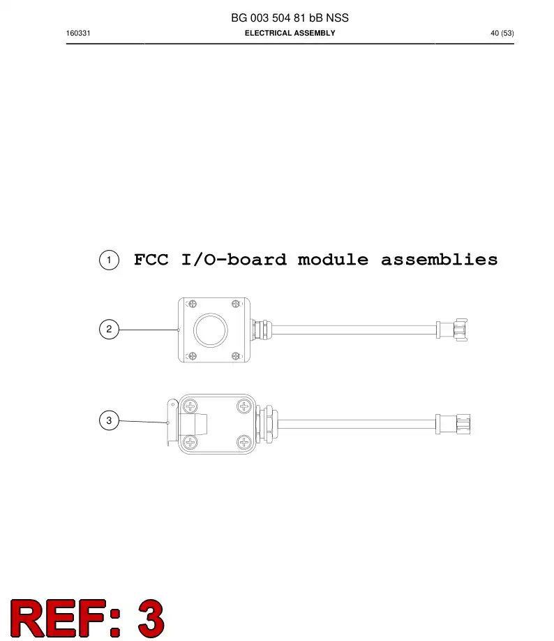BG00426546a BG 004 265 46a Electrical Assembly - Sandvik Technical Drawing