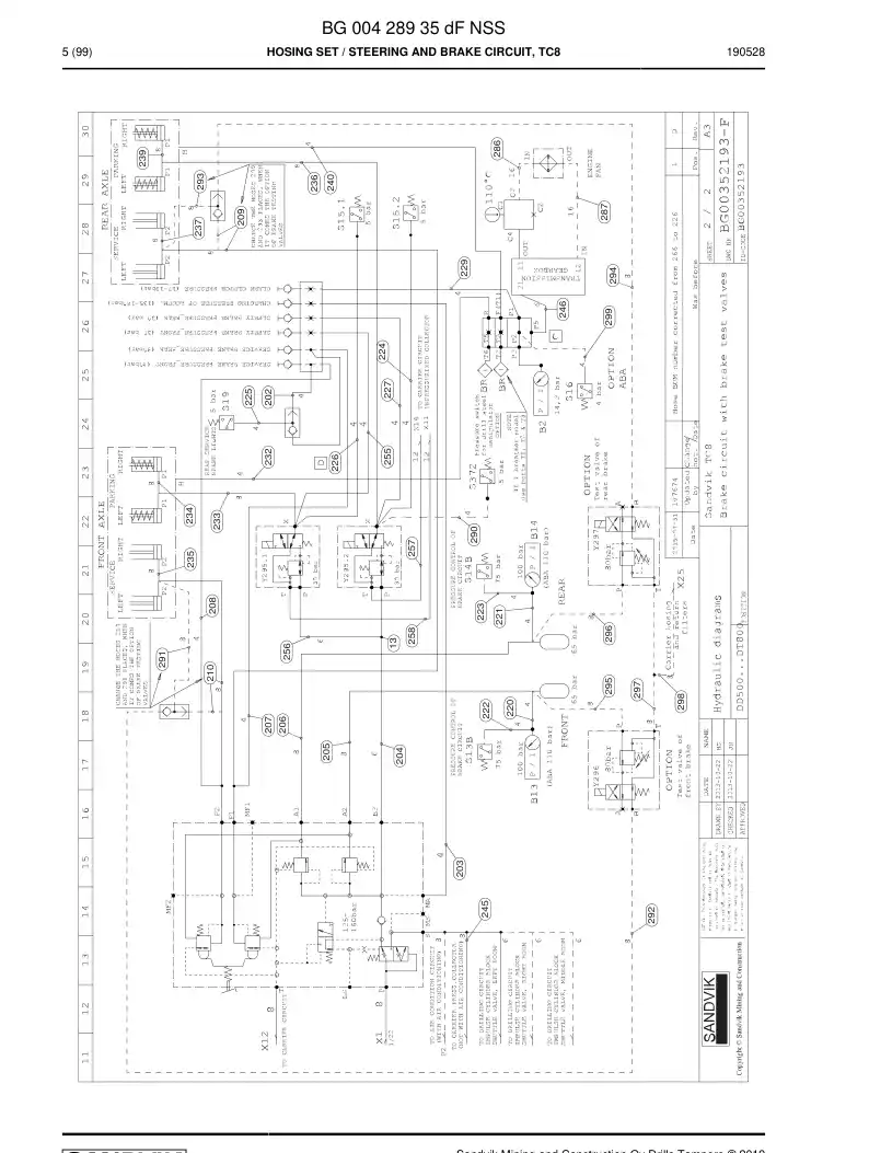 BG00428935d BG 004 289 35d Hosing Set - Sandvik Technical Drawing