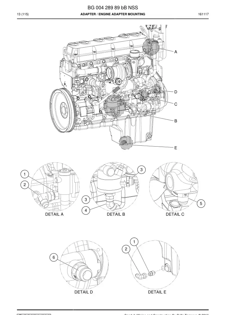 BG00428989b BG 004 289 89b Adapter - Sandvik Technical Drawing