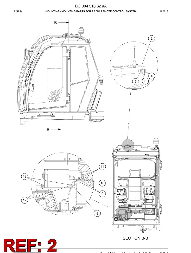 BG00431216a BG 004 312 16a Bracket - Sandvik Technical Drawing