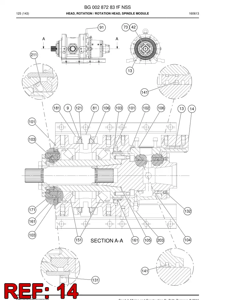 BG00431563a BG 004 315 63a Plate, Backing - Sandvik Technical Drawing