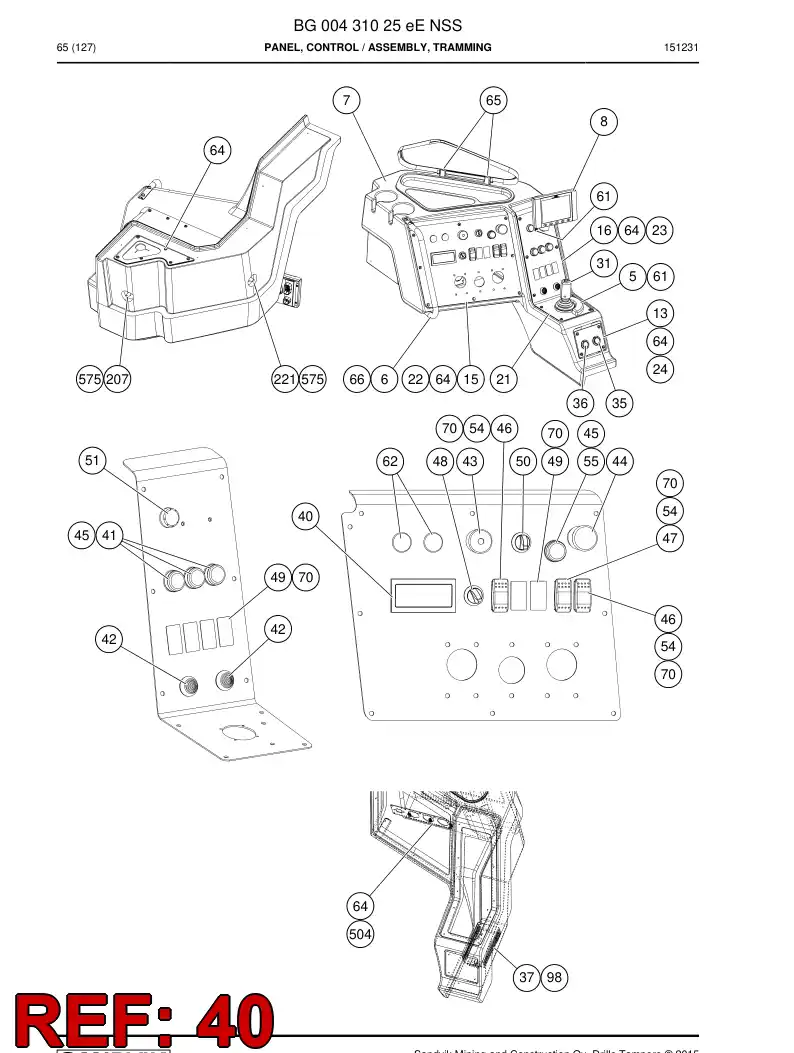 BG00432343a BG 004 323 43a Indicator, Electric - Sandvik Technical Drawing