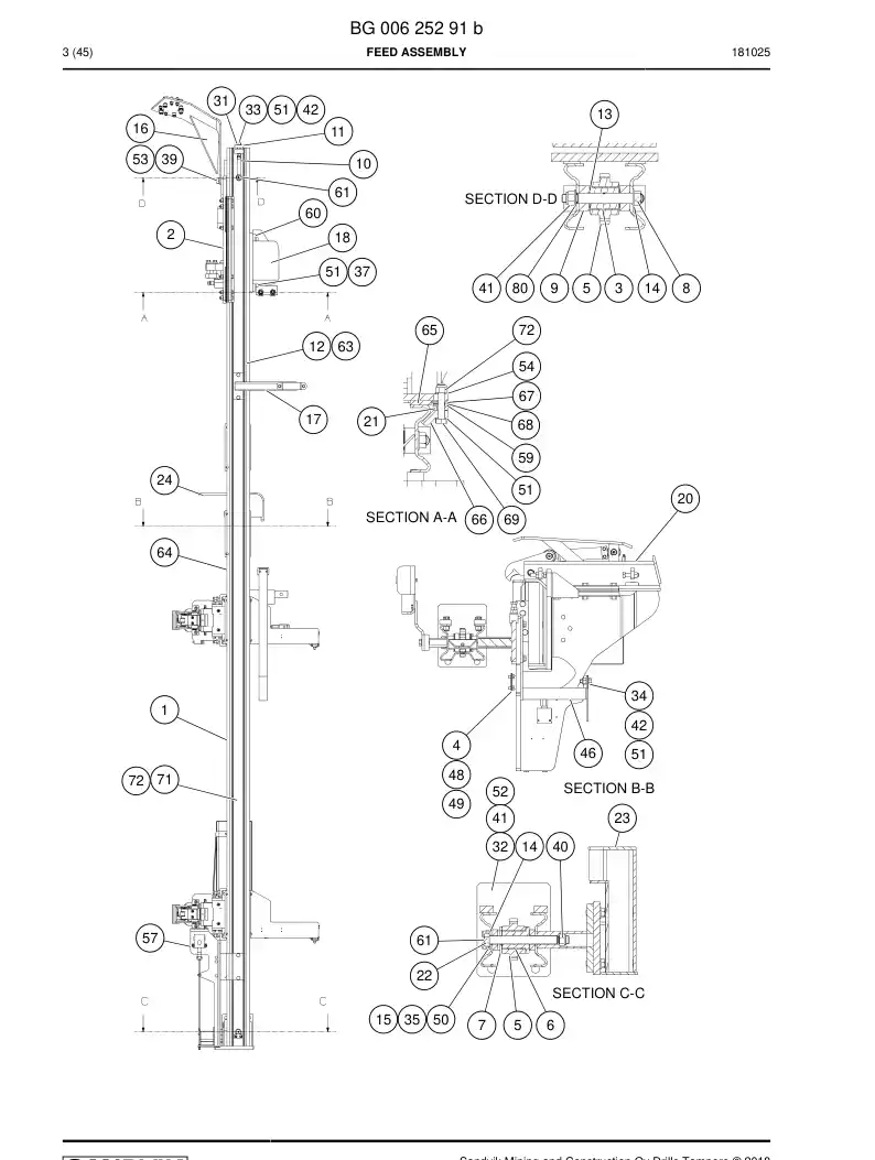 BG00433447g BG 004 334 47g Rod Changer - Sandvik Technical Drawing