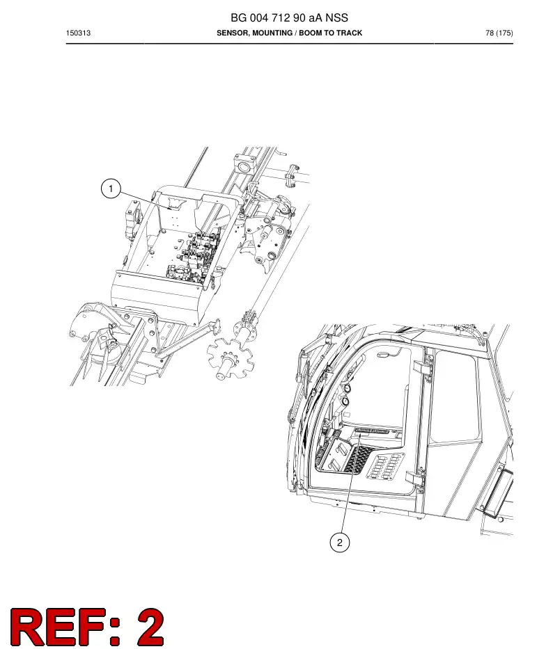 BG00433495a BG 004 334 95a Decal - Sandvik Technical Drawing