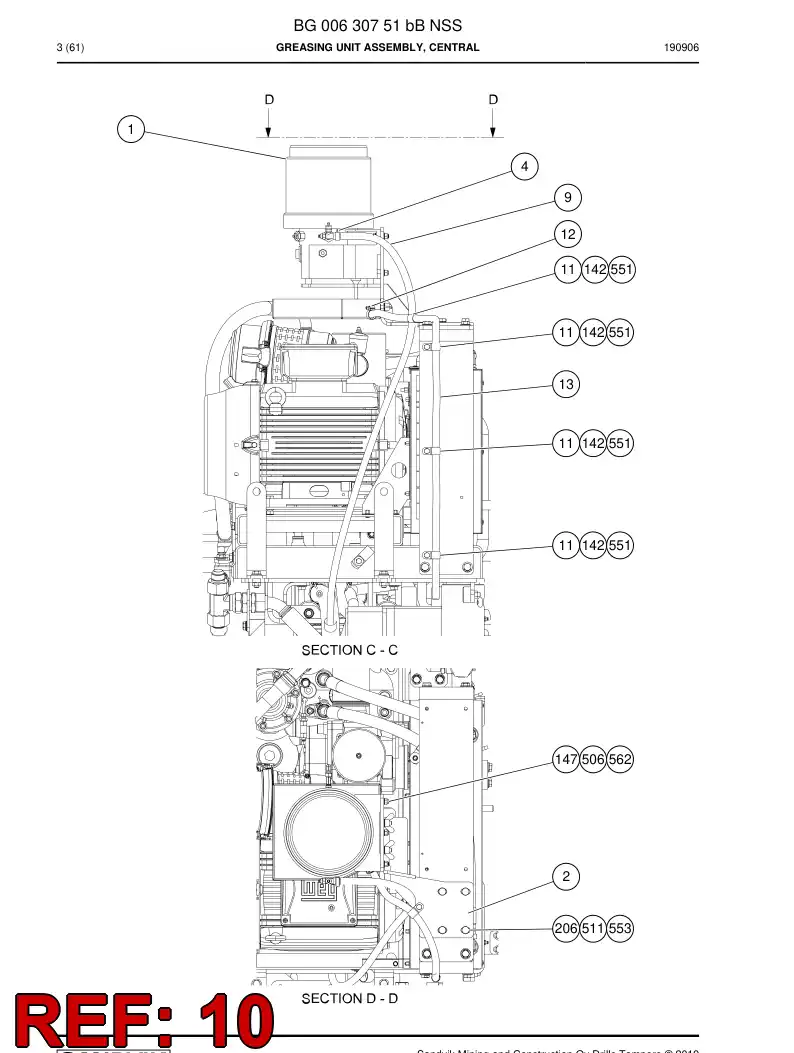 BG00433515b BG 004 335 15b Harness, Wiring - Sandvik Technical Drawing