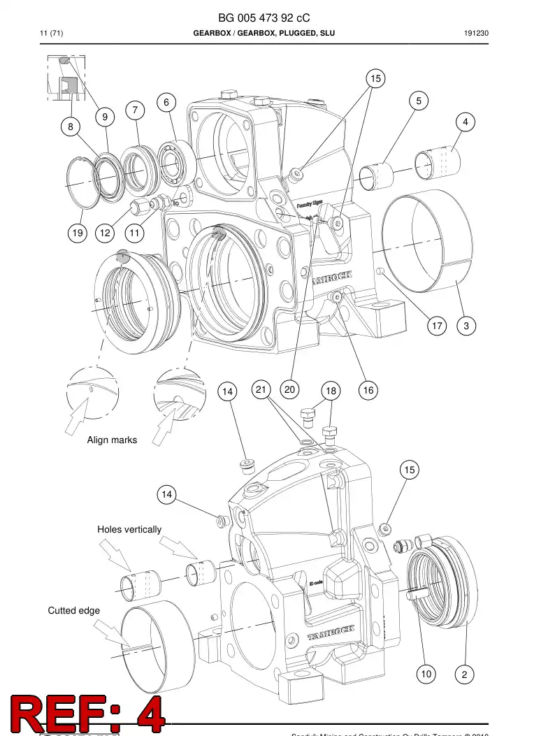BG00433534b BG 004 335 34b Bushing - Sandvik Technical Drawing