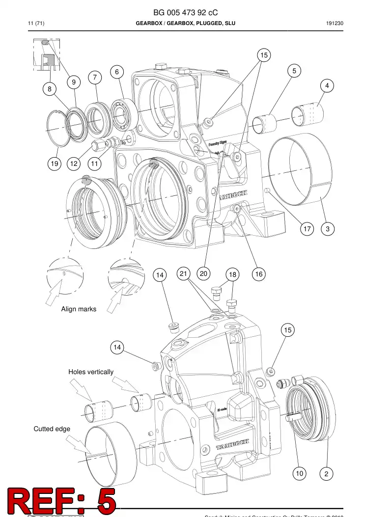 BG00433543b BG 004 335 43b Bushing - Sandvik Technical Drawing