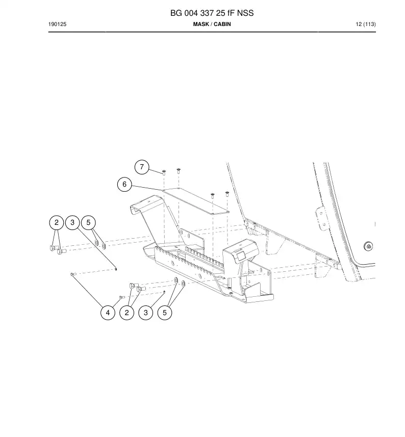 BG00433725f BG 004 337 25f Mask - Sandvik Technical Drawing