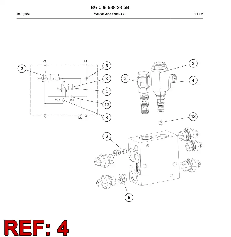 BG00433740a BG 004 337 40a Coil - Sandvik Technical Drawing