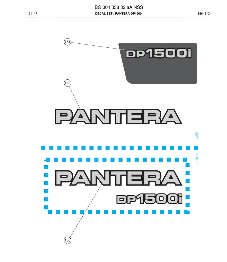BG00433882a BG 004 338 82a Decal set - Sandvik Technical Drawing