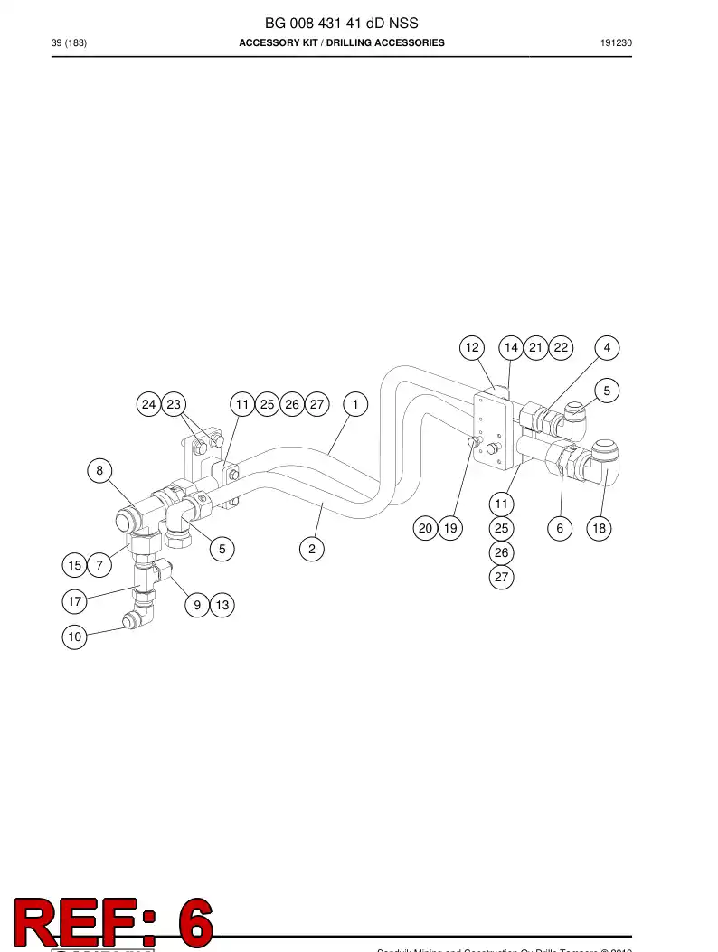 BG00434812a BG 004 348 12a Fitting - Sandvik Technical Drawing