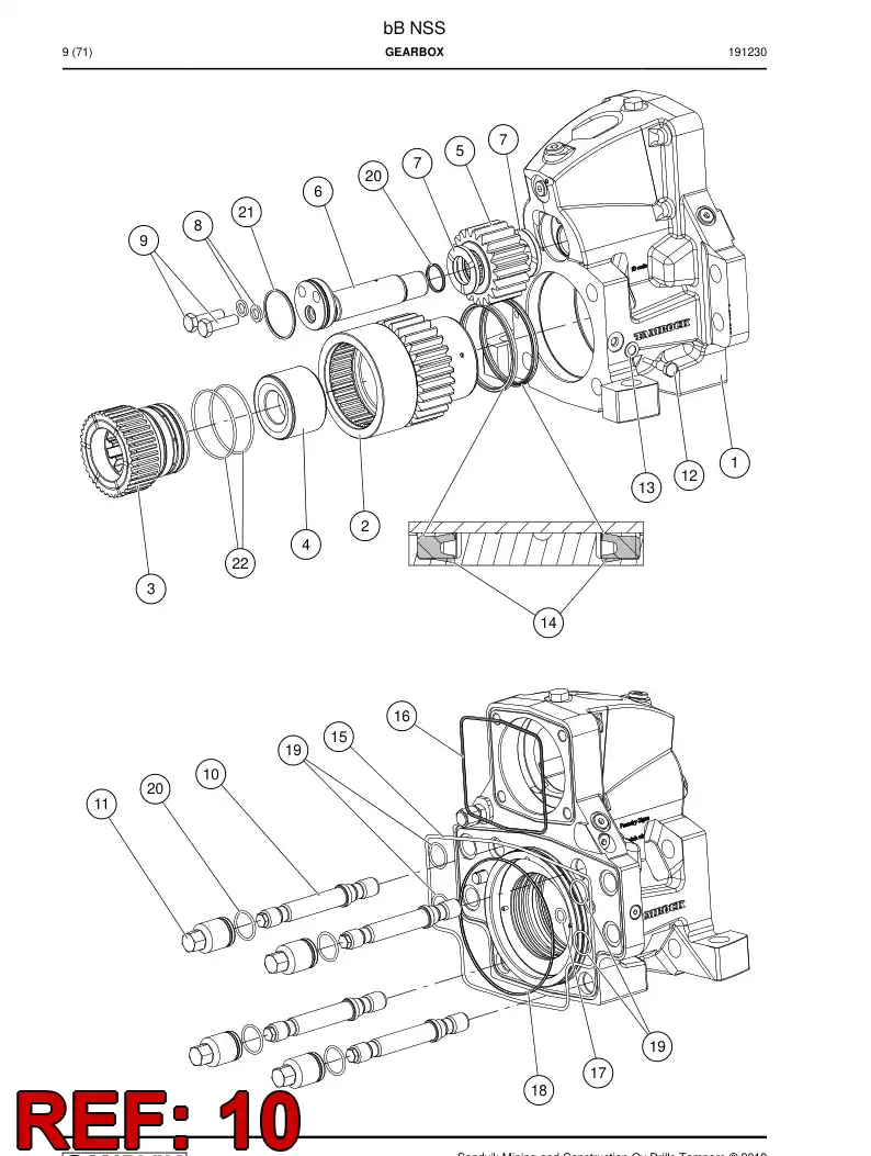 BG00435765a BG 004 357 65a Tie Rod - Sandvik Technical Drawing