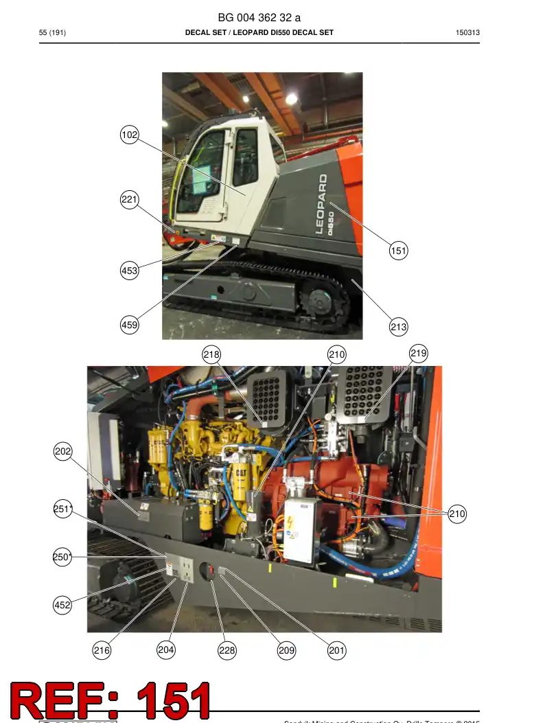BG00436234a BG 004 362 34a Decal - Sandvik Technical Drawing