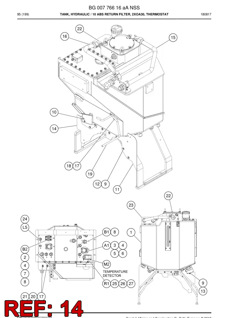 BG00436914c BG 004 369 14c Firewall - Sandvik Technical Drawing