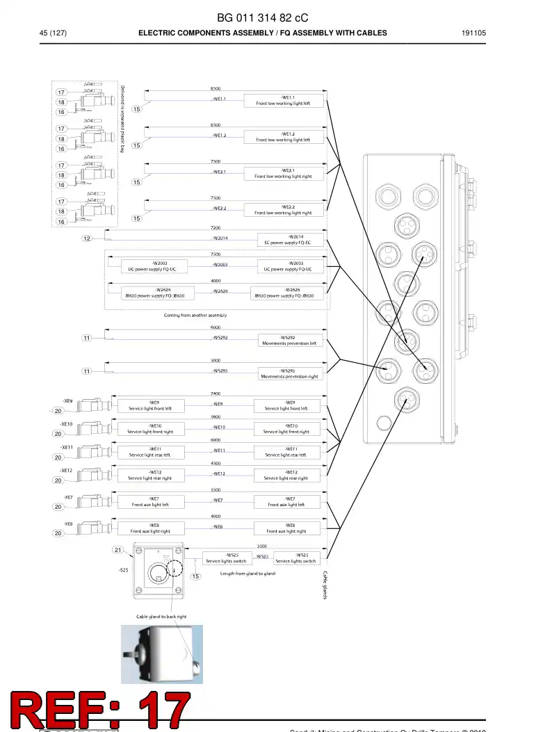 BG00437396a BG 004 373 96a Contact, Female - Sandvik Technical Drawing
