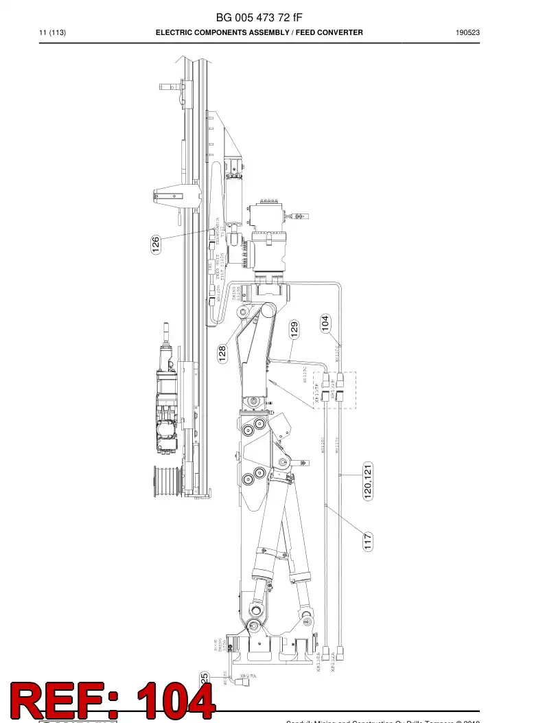 BG00439051b BG 004 390 51b Cable, Prewired Plug - Sandvik Technical Drawing