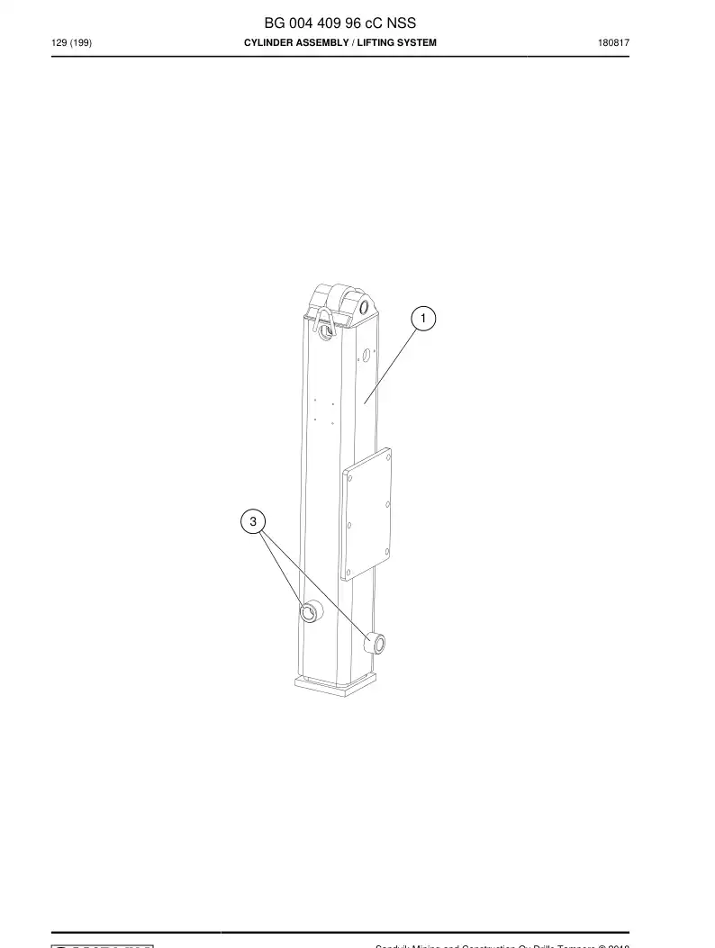 BG00440996c BG 004 409 96c Cylinder assembly - Sandvik Technical Drawing