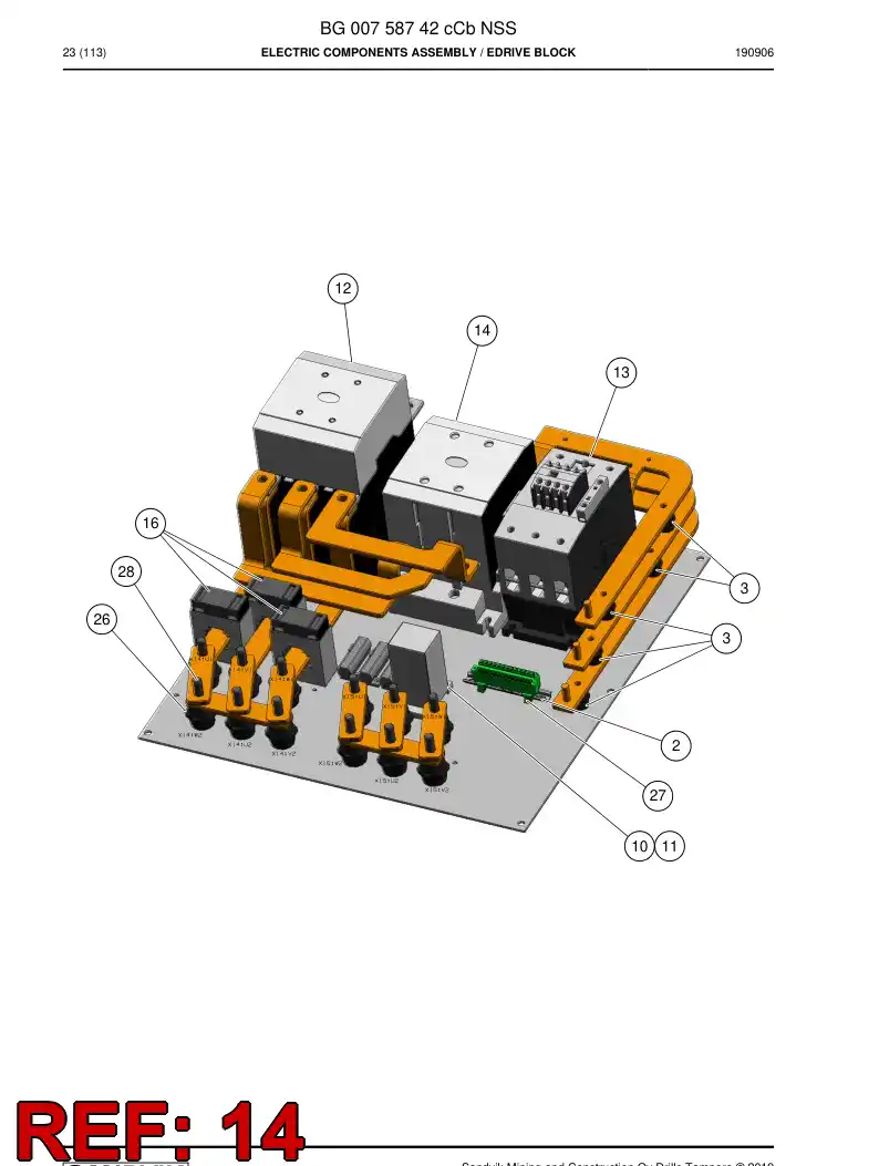 BG00442277b BG 004 422 77b Contactor - Sandvik Technical Drawing