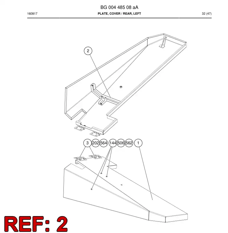 BG00448513a BG 004 485 13a Support - Sandvik Technical Drawing
