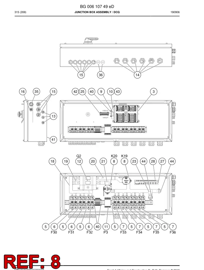 BG00450139a BG 004 501 39a Contactor - Sandvik Technical Drawing
