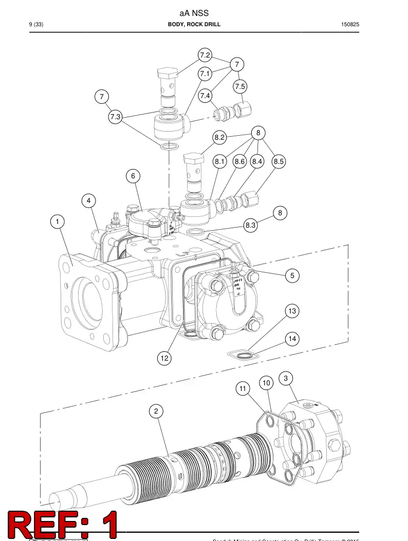 BG00455150a BG 004 551 50a Body - Sandvik Technical Drawing