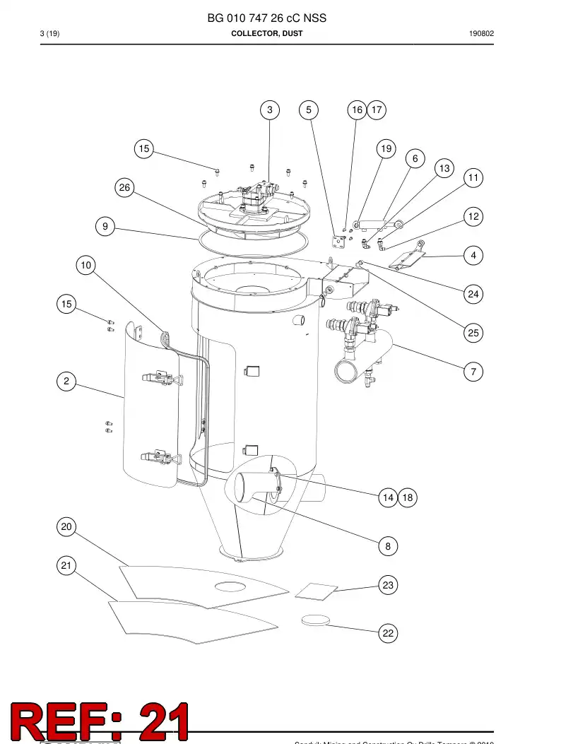 BG00458880b BG 004 588 80b Sheet, Rubber - Sandvik Technical Drawing