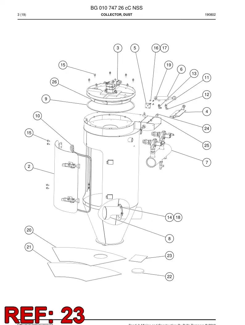 BG00458882b BG 004 588 82b Sheet, Rubber - Sandvik Technical Drawing