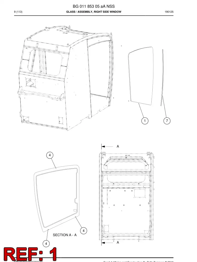 BG00460991d BG 004 609 91d Glass - Sandvik Technical Drawing
