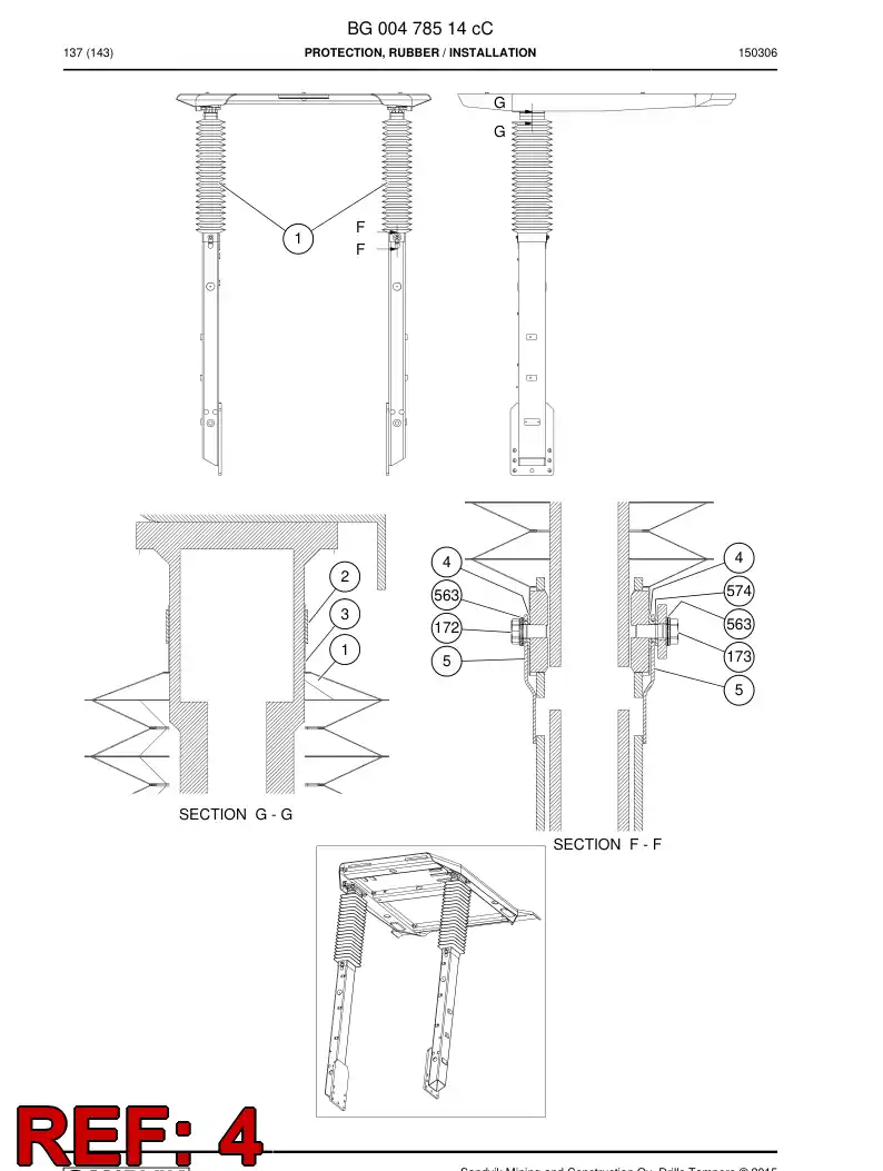 BG00461250a BG 004 612 50a Spacer - Sandvik Technical Drawing