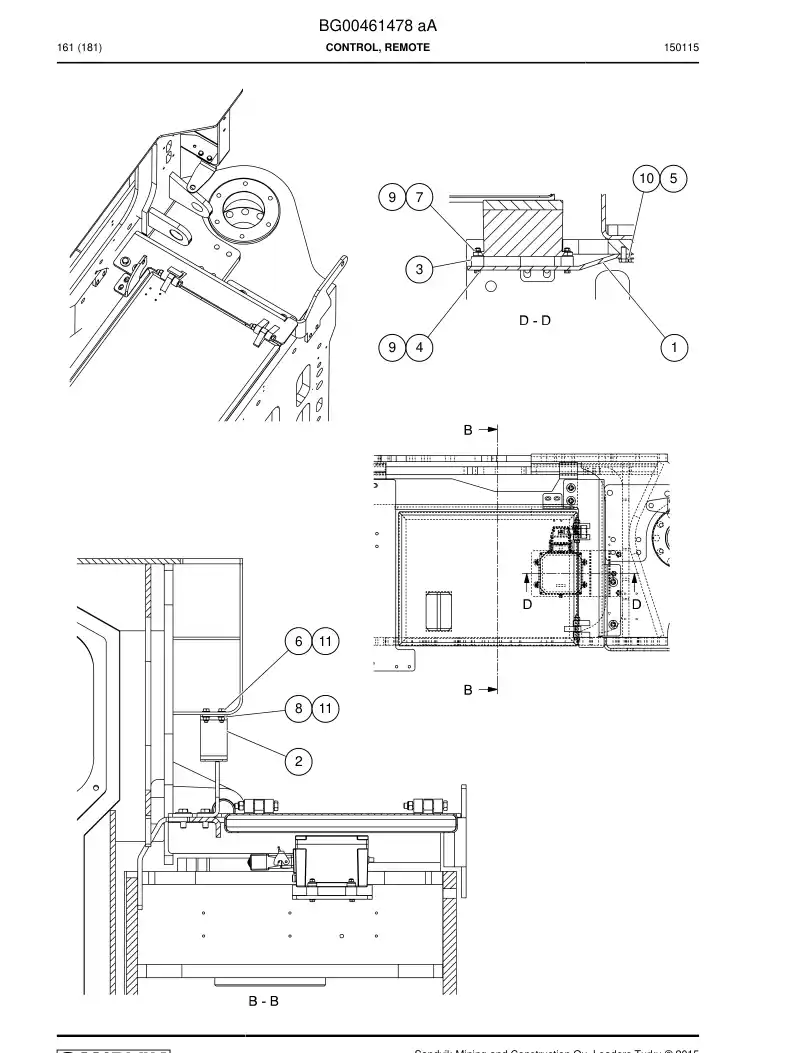 BG00461478a BG 004 614 78a Control, Remote - Sandvik Technical Drawing