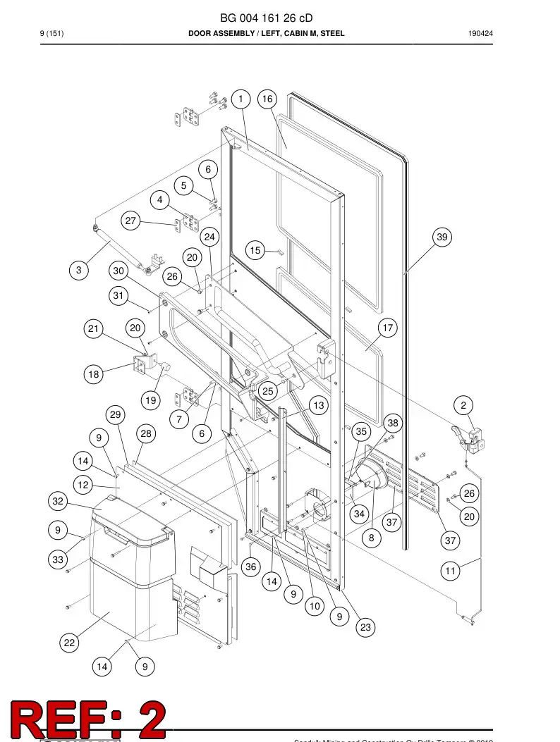 BG00463211a BG 004 632 11a Lock - Sandvik Technical Drawing