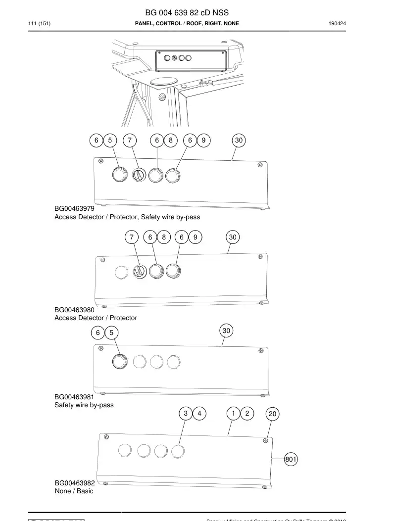 BG00463982c BG 004 639 82c PRING, CONTROL - Sandvik Technical Drawing