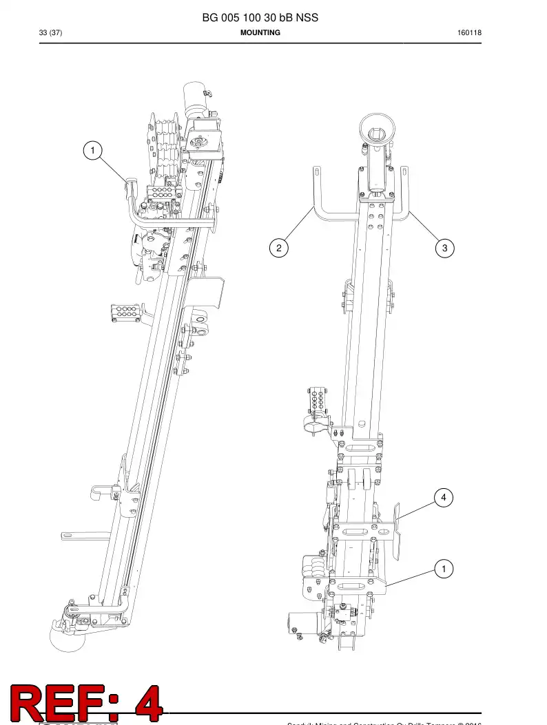 BG00464823a BG 004 648 23a Support - Sandvik Technical Drawing