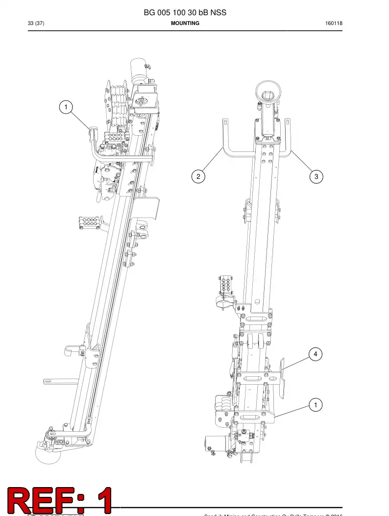 BG00464977a BG 004 649 77a Support - Sandvik Technical Drawing