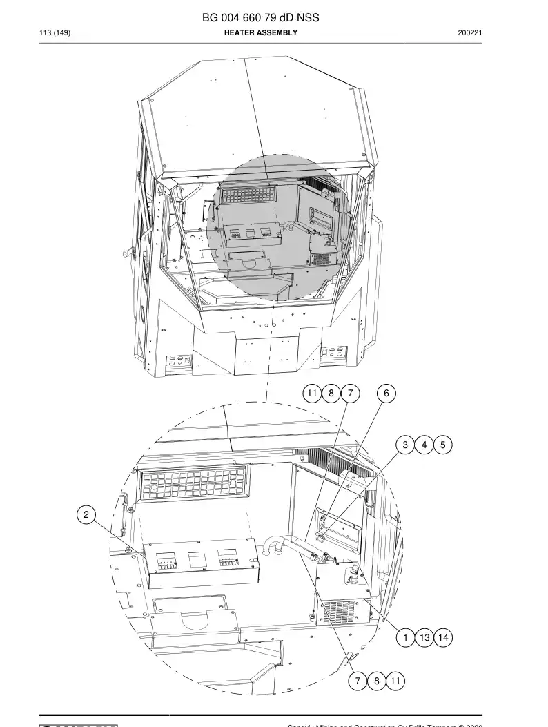 BG00466079d BG 004 660 79d Heater Assembly - Sandvik Technical Drawing