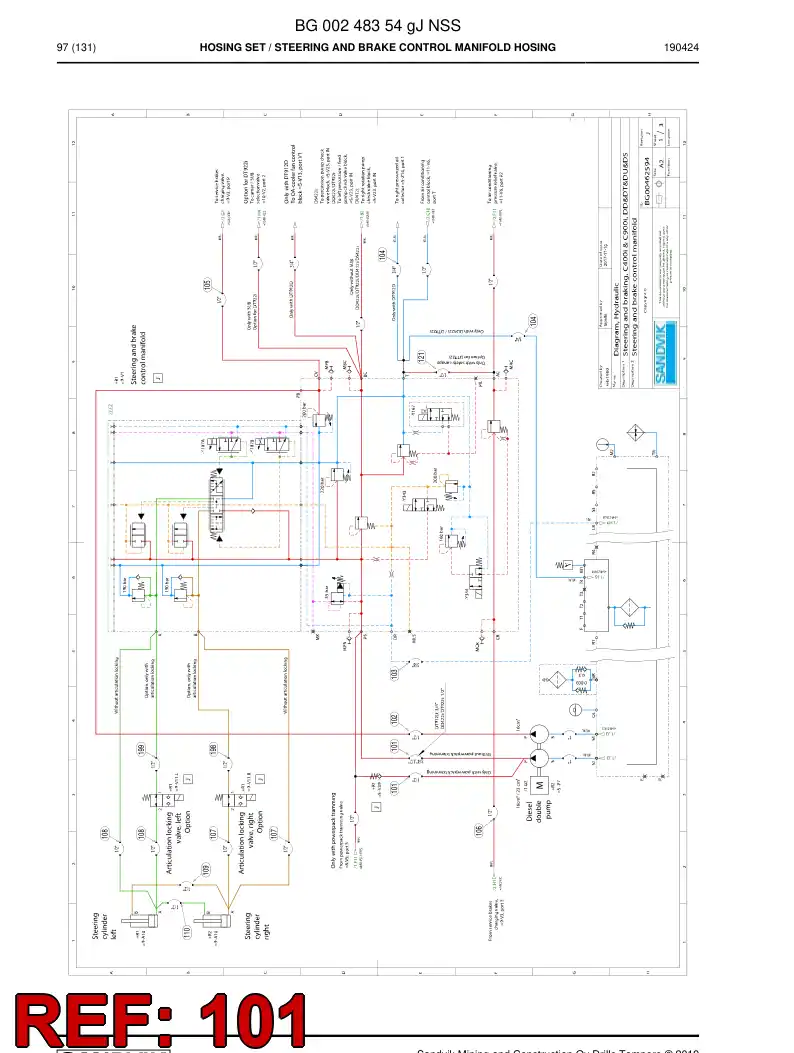 BG00466086a BG 004 660 86a Hose Assembly, Hydraulic - Sandvik Technical Drawing