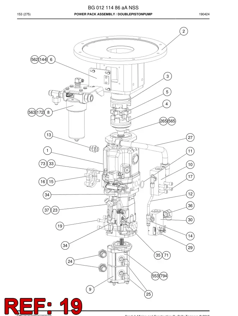 BG00468735a BG 004 687 35a Screw, Hexagon Socket - Sandvik Technical Drawing