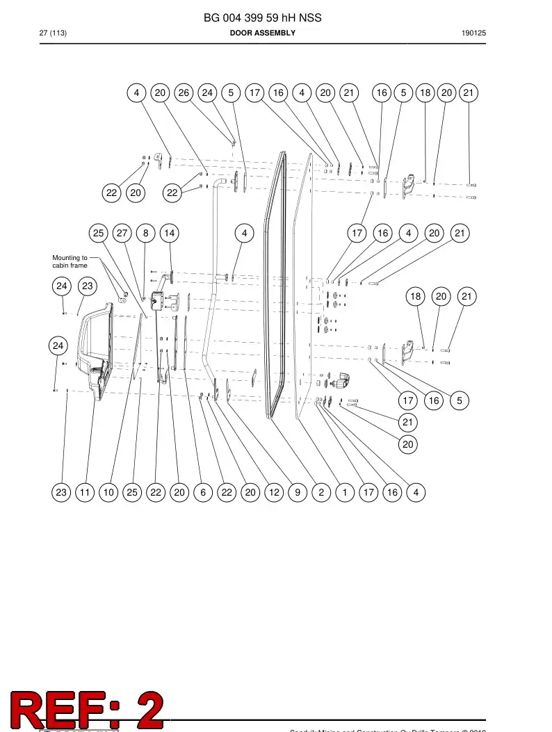 BG00468937a BG 004 689 37a Gasket, Rubber - Sandvik Technical Drawing